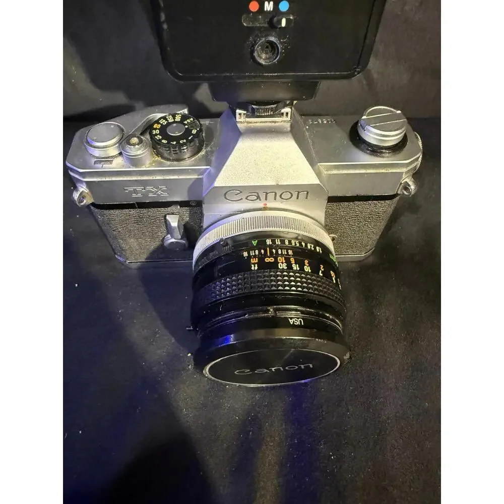 CUSTOM PAINTED CANON TX SLR FILM CAMERA WITH CANON FD 50MM 1.8